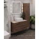 Тумба под раковину Aquanet Алвита New 100 напольная 2 ящика дуб веллингтон табак 00344130