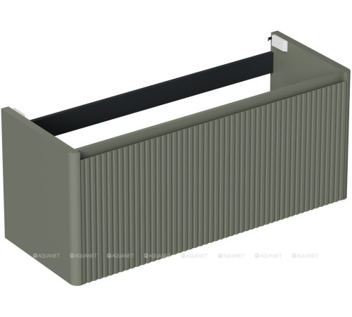 Тумба под раковину Allen Brau GRAVITY 120 1 ящик с фрезеровкой олива матовый 1.370019.CGM