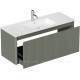Тумба под раковину Allen Brau GRAVITY 120 1 ящик с фрезеровкой олива матовый 1.370019.CGM