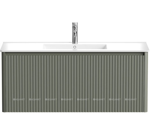Тумба под раковину Allen Brau GRAVITY 120 1 ящик с фрезеровкой олива матовый 1.370019.CGM