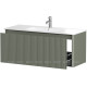 Тумба под раковину Allen Brau GRAVITY 120 1 ящик с фрезеровкой олива матовый 1.370019.CGM