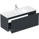 Тумба под раковину Allen Brau GRAVITY 120 1 ящик с фрезеровкой антрацит матовый 1.370019.AM