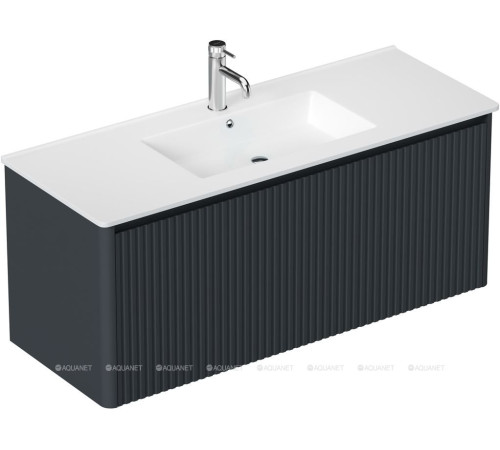 Тумба под раковину Allen Brau GRAVITY 120 1 ящик с фрезеровкой антрацит матовый 1.370019.AM