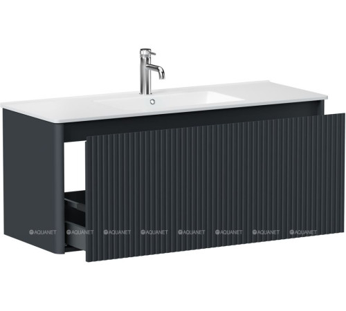 Тумба под раковину Allen Brau GRAVITY 120 1 ящик с фрезеровкой антрацит матовый 1.370019.AM