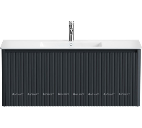 Тумба под раковину Allen Brau GRAVITY 120 1 ящик с фрезеровкой антрацит матовый 1.370019.AM