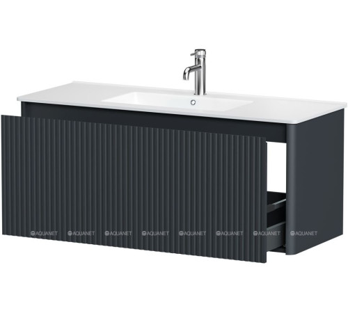 Тумба под раковину Allen Brau GRAVITY 120 1 ящик с фрезеровкой антрацит матовый 1.370019.AM