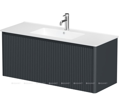 Тумба под раковину Allen Brau GRAVITY 120 1 ящик с фрезеровкой антрацит матовый 1.370019.AM