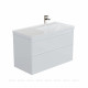 Тумба с раковиной Aquanet Nova Lite 2.0 90 R 2 ящика белый глянец 00365927