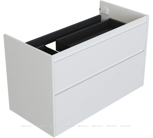 Тумба под раковину Aquanet Nova Lite 2.0 100 L 2 ящика белый глянец 00346313