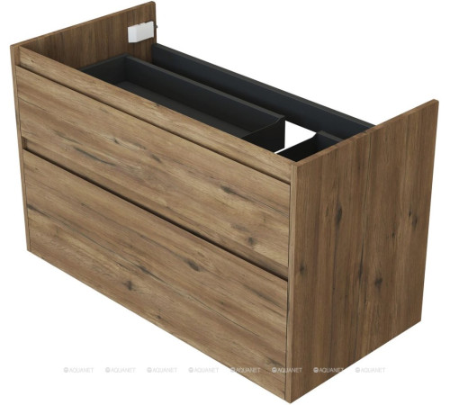 Тумба под раковину Aquanet Nova Lite 2.0 90 R 2 ящика дуб рустикальный 00346317
