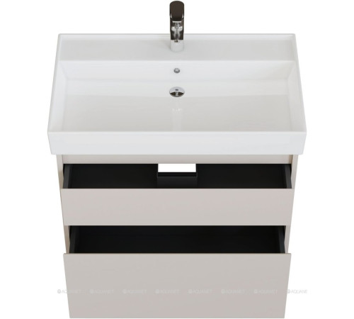 Тумба с раковиной Aquanet Nova Lite 2.0 75 2 ящика бежевый 00348192