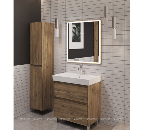 Тумба с раковиной Aquanet Nova Lite 2.0 75 напольная дуб рустикальный 00348196