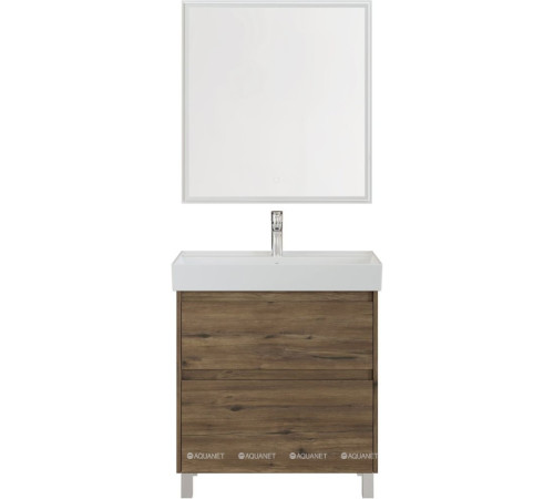 Тумба с раковиной Aquanet Nova Lite 2.0 75 напольная дуб рустикальный 00348196