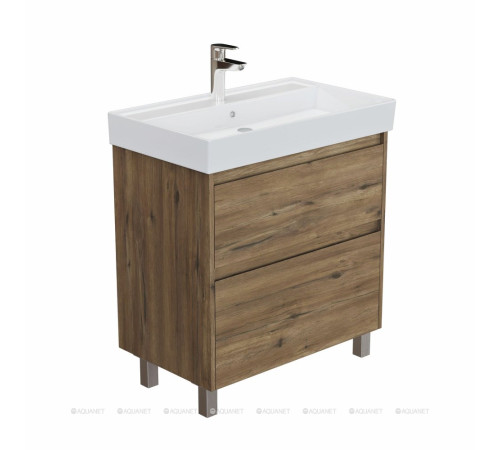 Тумба с раковиной Aquanet Nova Lite 2.0 75 напольная дуб рустикальный 00348196