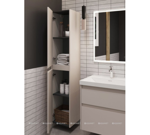 Шкаф-пенал Aquanet Nova Lite 2.0 35 бежевый 00346352