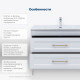 Тумба с раковиной Aquanet Бостон new 100 Flat белый сатин ручки золото 00347849