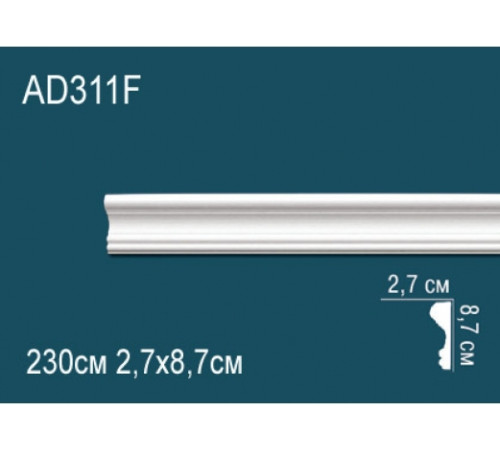 Молдинг Perfection AD311F гибкий полиуретановый 40х15х2000 мм AD311F