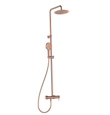 Душевая система со смесителем AQUAMET Ø250 мм излив медь шлифованная AQM8011BC