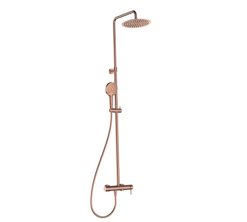 Душевая система со смесителем AQUAMET Ø250 мм излив медь шлифованная AQM8011BC