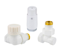 Комплект термостатический Schlosser DN15 осевой правый Мини M30x1.5 Белый 602200066