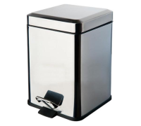 Ведро для мусора Colombo Design BlackWhite 3 л с педалью хром B9210.CR