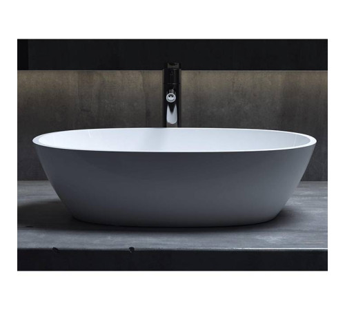 Раковина накладная Salini Sofia 56х33.5х15 см S-Stone белый матовый 1101206SM