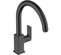 Смеситель для кухни Hansgrohe Vernis Shape M35 однорычажный 210 с поворотным изливом матовый черный 71871670