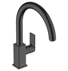 Смеситель для кухни Hansgrohe Vernis Shape M35 однорычажный 210 с поворотным изливом матовый черный 71871670