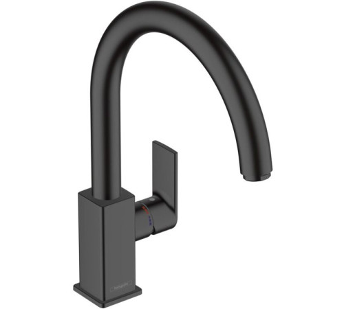 Смеситель для кухни Hansgrohe Vernis Shape M35 однорычажный 210 с поворотным изливом матовый черный 71871670