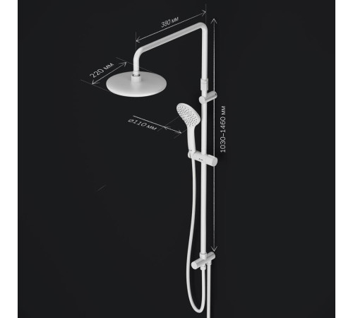 Душевая система AM.PM Like матовый графит F0790033