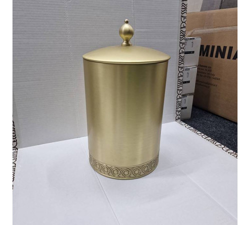 Ведро с крышкой 3SC Bally ручка Zar Matt Satin Brass FSC65/02LX