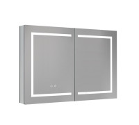 Зеркальный шкаф AQUATON 1000x700x133 мм алюминиевый круговая подсветка антизапотевание AQ7104-MLC