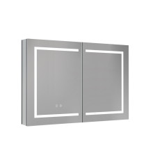 Зеркальный шкаф AQUATON 1000x700x133 мм алюминиевый круговая подсветка антизапотевание AQ7104-MLC