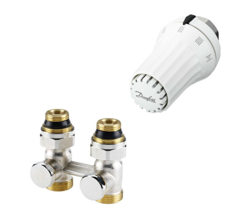 Комплект радиаторного терморегулятора Danfoss RAE-K RLV-KS прямой G3/4A x G1/2A 013G5091