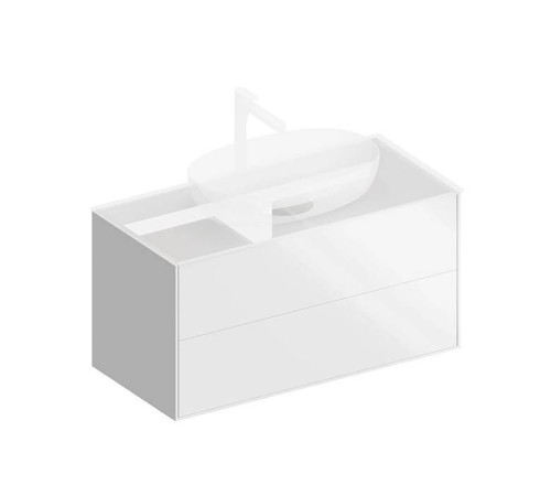 Тумба подвесная Kerama Marazzi Plaza Modern 100x48 см 2 ящика белая PLB.M.1