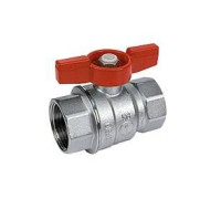 Кран шаровой Giacomini R851 1/4 ВВ ручка-бабочка красная R851X021