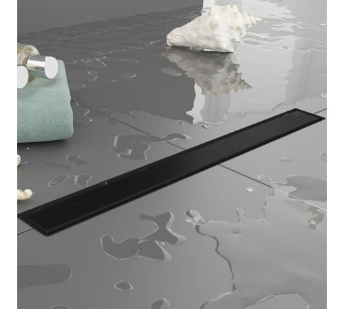 Трап душевой Plumberia Selection PS LINEAR 6x60 см комбинированный затвор черный матовый PSL60NO