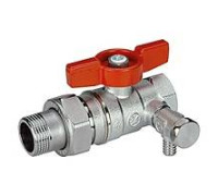 Кран шаровой Giacomini R259 1/2x3/4 со сгоном и дренажем ручка-бабочка R259SX004