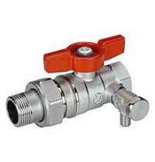 Кран шаровой Giacomini R259 1/2x3/4 со сгоном и дренажем ручка-бабочка R259SX004