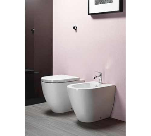 Биде напольное приставное GSI Pura 500х360 мм белое глянцевое 8869111