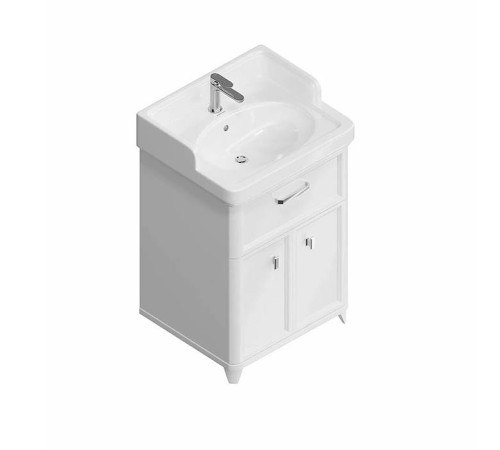 Тумба напольная Kerama Marazzi Pompei 60 см с ящиком и дверцами белый глянцевый PO.M.60.1\WHT