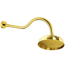 Верхний душ Boheme Imperiale 20.8 см с настенным кронштейном 44.5 см золото 414