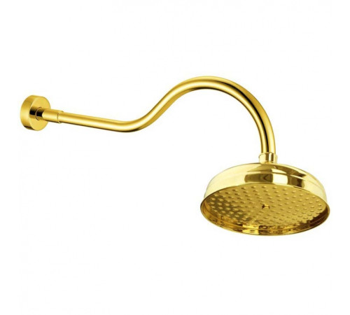Верхний душ Boheme Imperiale 20.8 см с настенным кронштейном 44.5 см золото 414