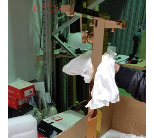 Смеситель напольный Bongio Line излив 212 мм розовое золото 67534OA0DPREU