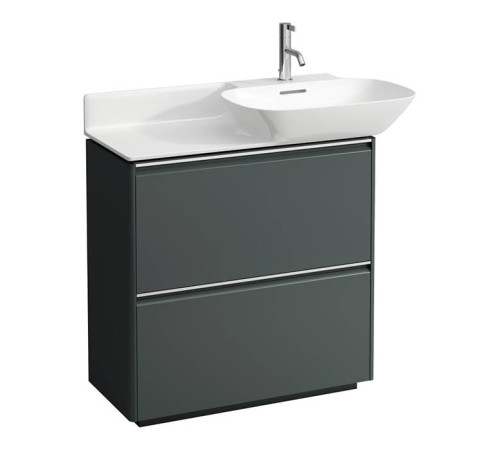 Тумба с раковиной Laufen INO 77х35х78 см напольная 2 ящика интенсивный серый 8.1330.1.000.104.1 / 4.0300.2.110.266.1