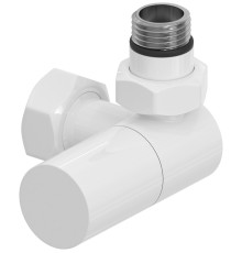 Вентиль регулировки температуры Сунержа 3D правый цилиндр G 1/2 x G 3/4 белый глянец 12-1403-1234