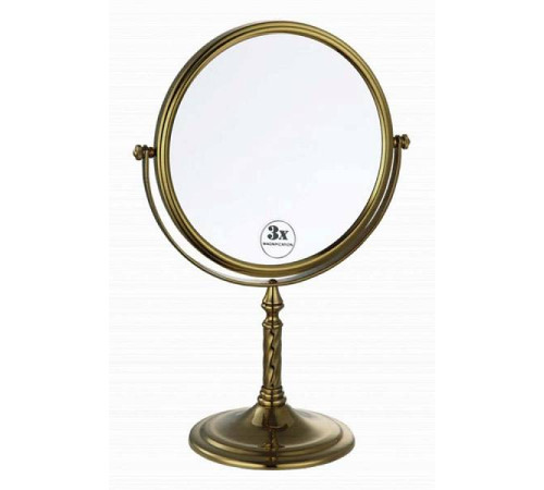 Зеркало косметическое настольное Boheme Medici круглое увеличение 3x бронза 502