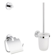 Набор аксессуаров 3 в 1 GROHE Essentials (крючок, держатель бумаги, ершик) хром 40407001