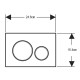 Клавиша смыва Geberit Sigma20 для двойного смыва круглая белый/хром 115.882.KJ.1