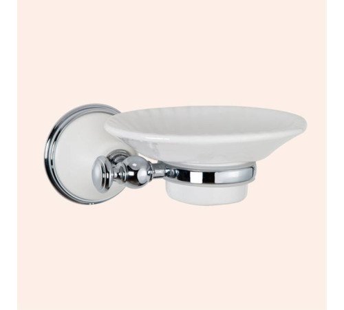 Мыльница подвесная Tivoli World Harmony 106 керамическая белая белый хром TWHA106bi/cr